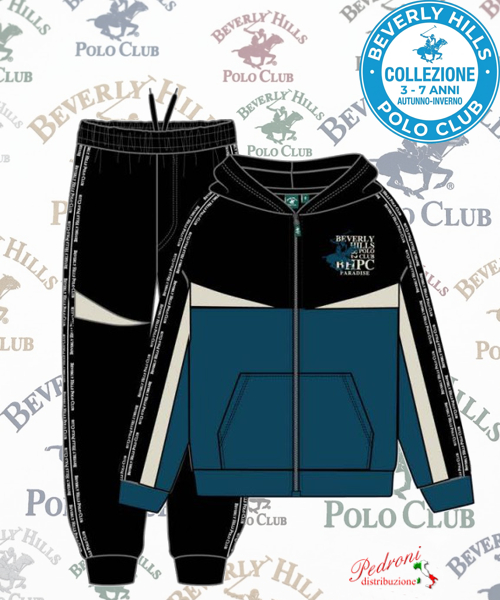 * POLO BEVERLY * TUTA BAMBINO Felpata 028K 3/7 Anni BLUE