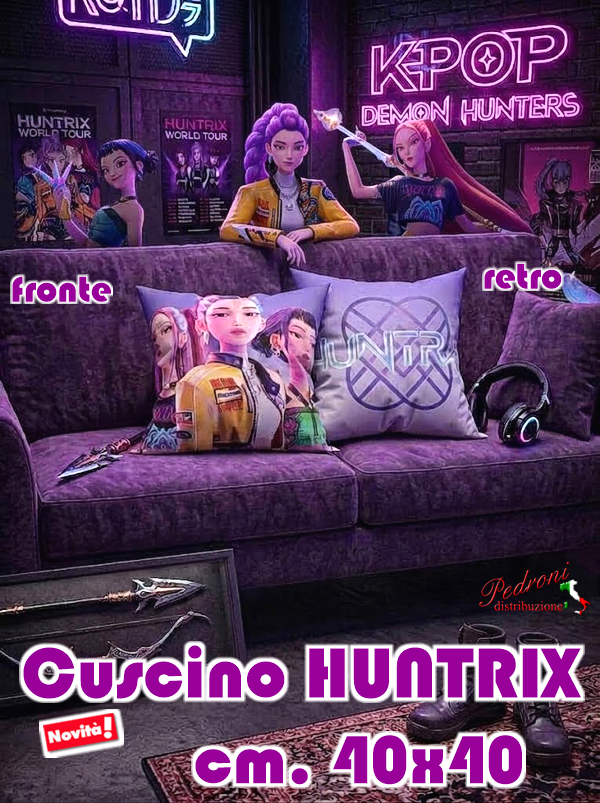 # IN ARRIVO # K-POP DEMON HUNTERS - HUNTRIX Cuscino DOUBLE-FACE KP2390