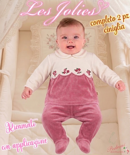 Les Jolies COMPLETO 2 pz.CINIGLIA LJ234.48 R/FORTE 0/1 MESI