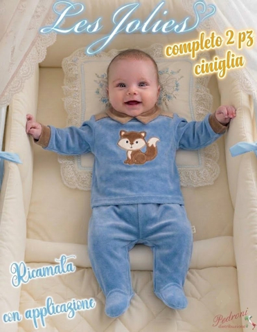 Les Jolies COMPLETO 2 pz.CINIGLIA LJ-334.30 CIELO 0/1 MESI Les Jolies COMPLETO 2 pz.CINIGLIA LJ-334.30 CIELO 0/1 MESI