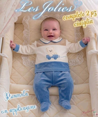 Les Jolies COMPLETO 2 pz.CINIGLIA LJ-334.34 AZZURRO 0/1 MESI Les Jolies COMPLETO 2 pz.CINIGLIA LJ-334.34 AZZURRO 0/1 MESI