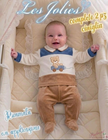 Les Jolies COMPLETO 2 pz.CINIGLIA LJ-334.34 NOCCIOLA 0/1 MESI Les Jolies COMPLETO 2 pz.CINIGLIA LJ-334.34 NOCCIOLA 0/1 MESI
