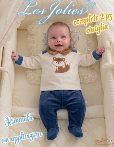 Les Jolies COMPLETO 2 pz.CINIGLIA LJ-334.30 PANNA 0/1 MESI Les Jolies COMPLETO 2 pz.CINIGLIA LJ-334.30 PANNA 0/1 MESI