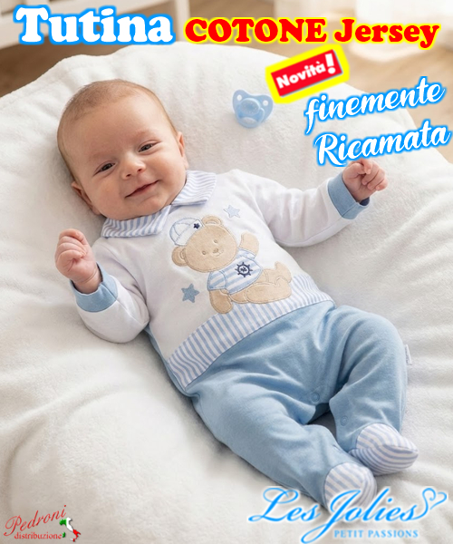 Les Jolies TUTINA COTONE LJ318-95 AZZURRO 6/9 MESI