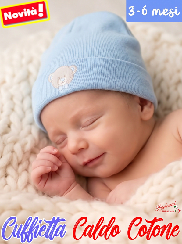 *MAFER* Cuffietta BABY in CALDO COTONE WSB7454 Cielo 3/6 mesi *MAFER* Cuffietta BABY in CALDO COTONE WSB7454 Cielo 3/6 mesi