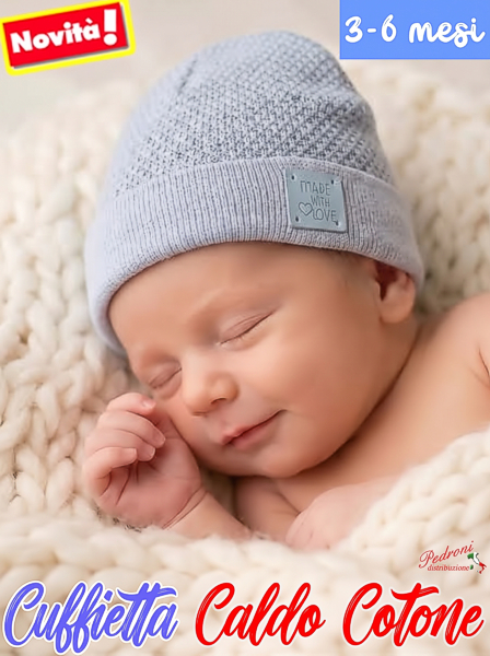 *MAFER* Cuffietta BABY in CALDO COTONE WSB9305 Cielo 3/6 mesi *MAFER* Cuffietta BABY in CALDO COTONE WSB9305 Cielo 3/6 mesi