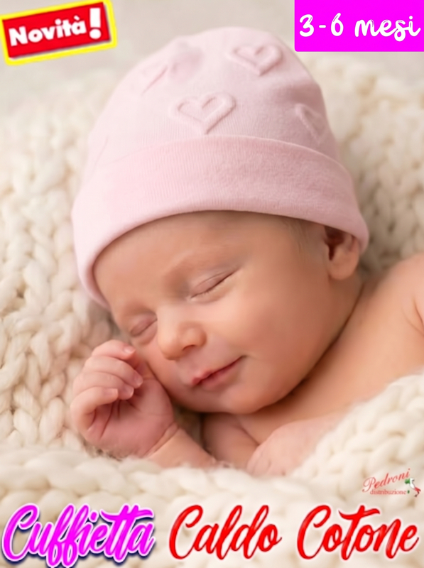 *MAFER* Cuffietta BABY in CALDO COTONE WSB9309 Rosa 3/6 mesi *MAFER* Cuffietta BABY in CALDO COTONE WSB9309 Rosa 3/6 mesi