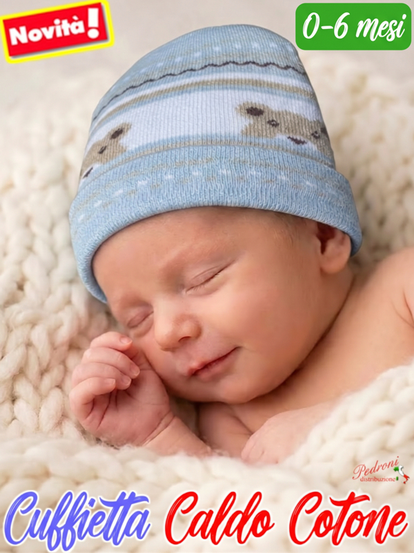 *MAFER* Cuffietta BABY in CALDO COTONE WSB9311 Cielo 0/6 mesi *MAFER* Cuffietta BABY in CALDO COTONE WSB9311 Cielo 0/6 mesi