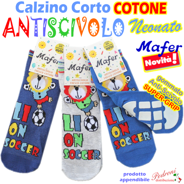 MAFER Calza COTONE neonato ANTISCIVOLO BAN6937 Tg.17/23