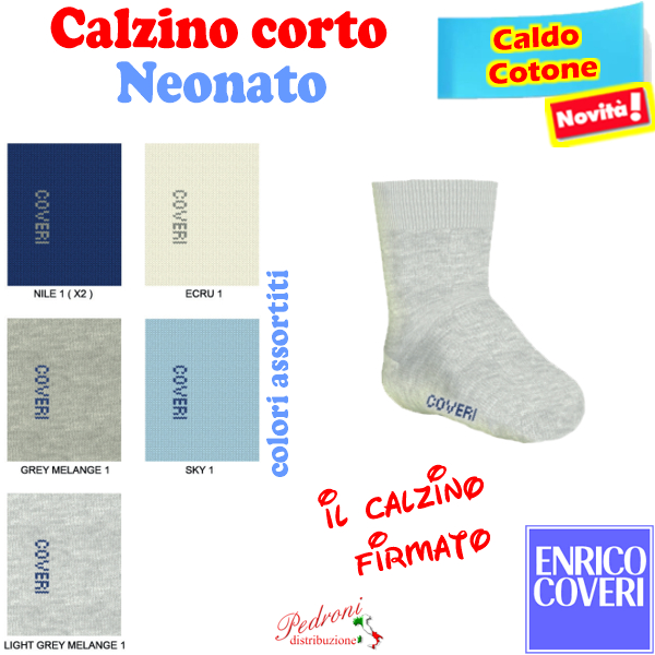 COVERI Calzino corto NEONATO CALDO COTONE GONGOLO1 Tg.14/24