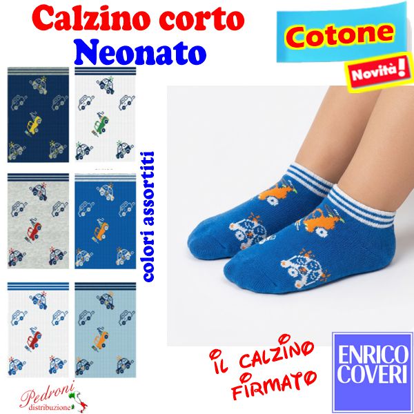 COVERI Calzino CORTO NEONATO COTONE GIRABABY-329 Tg.18/24