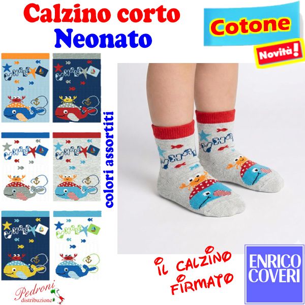 COVERI Calzino CORTO NEONATO COTONE PETITE-321 Tg.13/24