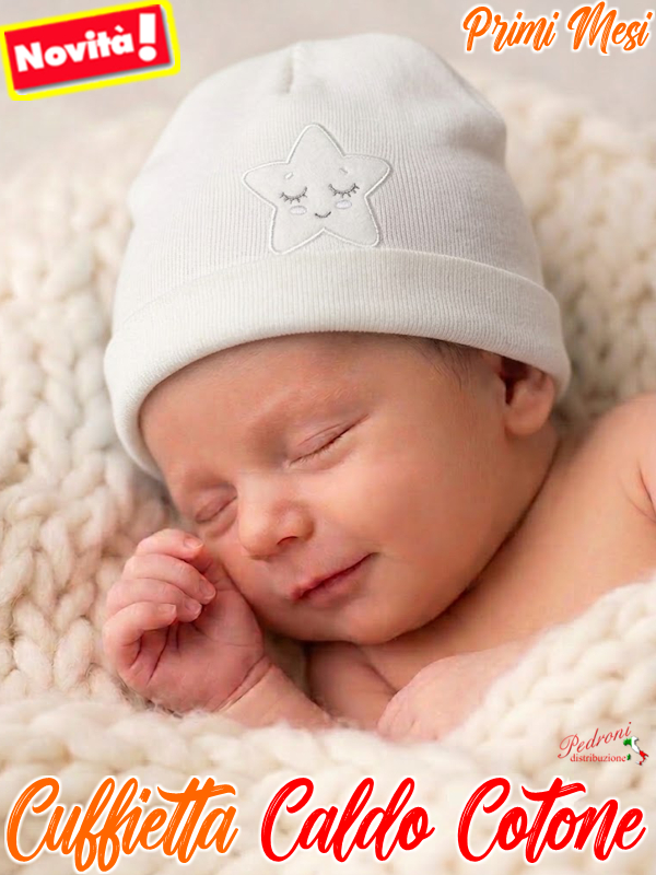 *MAFER* Cuffietta BABY in CALDO COTONE WSB6166 Latte 0/6 mesi