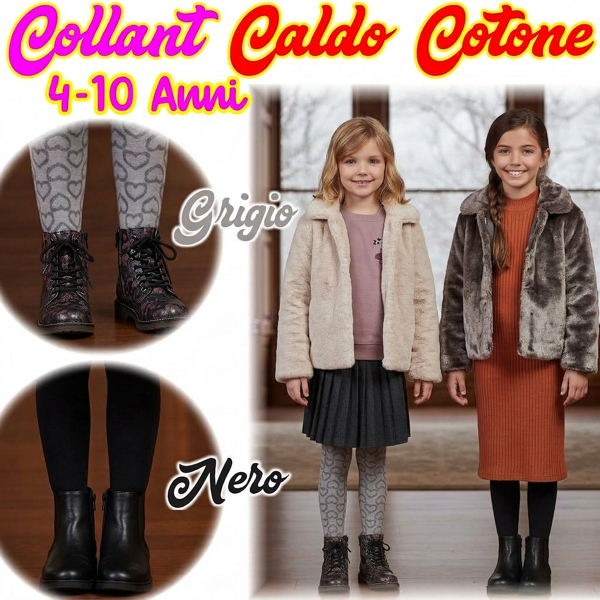 # PROMO # Collant BAMBINA CALDO COTONE art.6696 4/10 in 2 colori