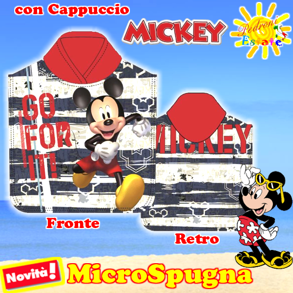 MICKEY Poncho mare "MicroSpugna" per 3/8 anni WD004
