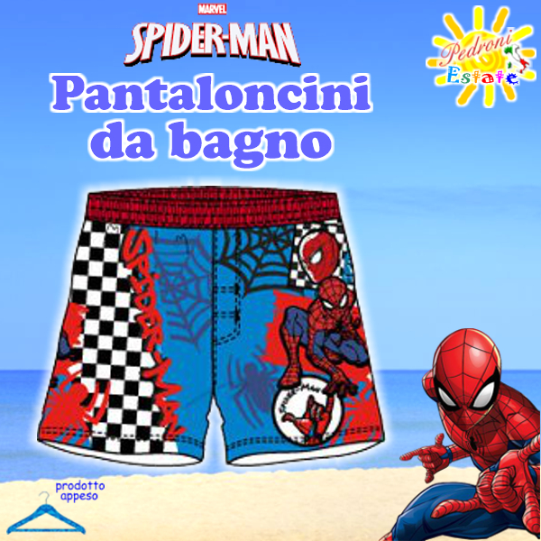 SPIDERMAN Pantaloncino DA BAGNO 3/8 anni art.MV1806 Elast.Rosso - Clicca l'immagine per chiudere