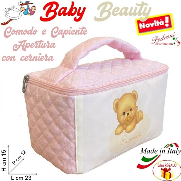 * NOVITA' * BABY BEAUTY " PORTATUTTO " 303 ORSETTO ROSA