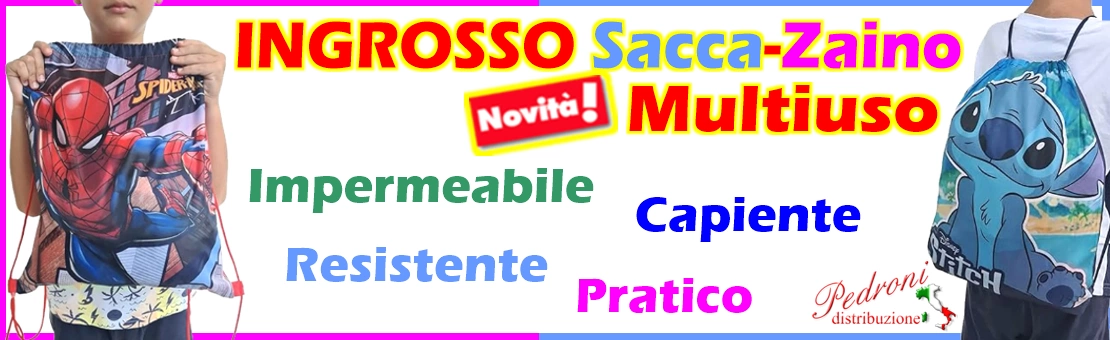 ingrosso sacca zaino disney multiuso