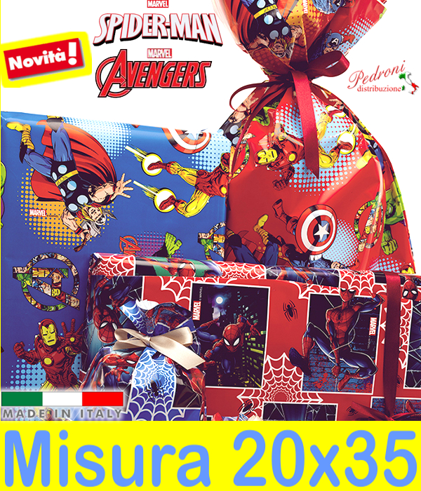 *NOVITA'* BUSTA per CONFEZIONI REGALO Art.MARVEL Cm.20x35