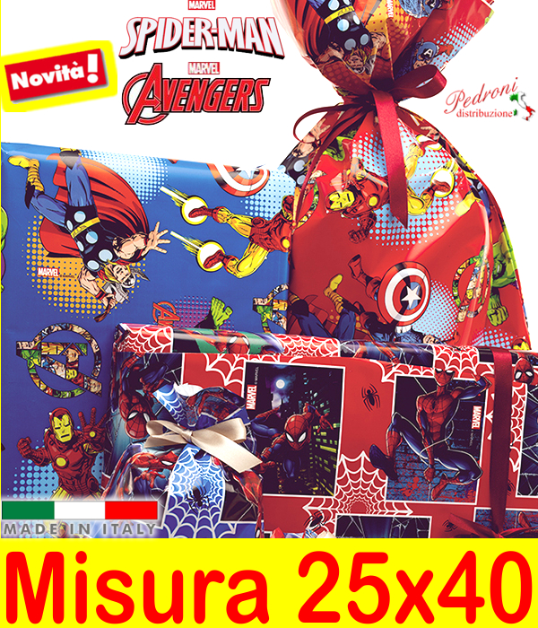 *NOVITA'* BUSTA per CONFEZIONI REGALO Art.MARVEL Cm.25x40