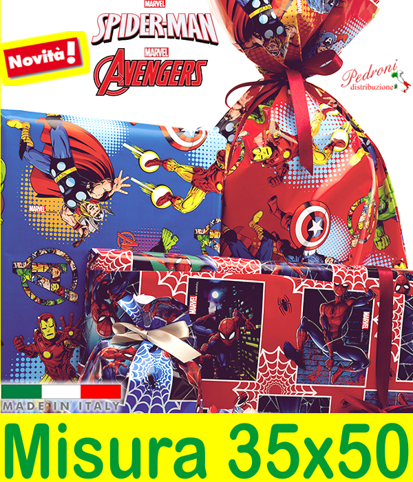 *NOVITA'* BUSTA per CONFEZIONI REGALO Art.MARVEL Cm.35x50