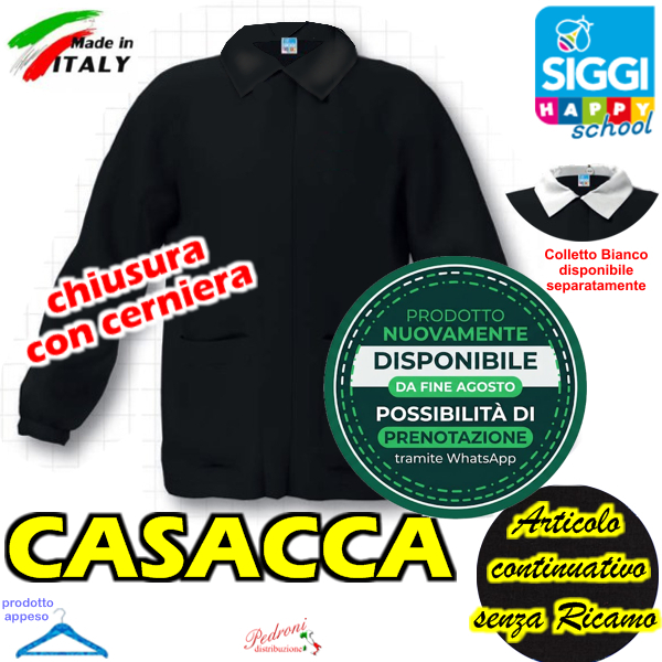 SIGGI CASACCA SCUOLA bambino 37CS1122 NERO Tg.65 Cm.116