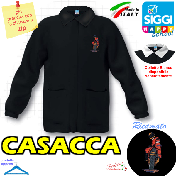 SIGGI CASACCA SCUOLA bambino 33CS1888 NERO Tg.65 Cm.116