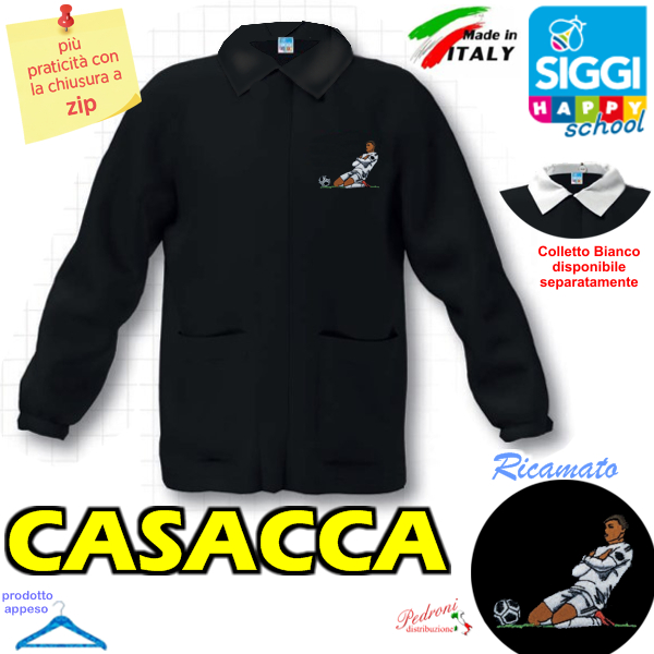 SIGGI CASACCA SCUOLA bambino 33CS1891 NERO Tg.65 Cm.116