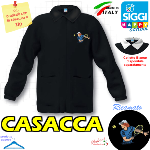 SIGGI CASACCA SCUOLA bambino 47CS1894 NERO Tg.65 Cm.116