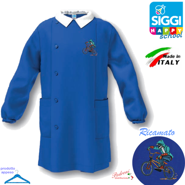 SIGGI GREMBIULE SCUOLA bambino 47GR4407 BLUETTE Tg.75 Cm.128 SIGGI GREMBIULE SCUOLA bambino 47GR4407 BLUETTE Tg.75 Cm.128