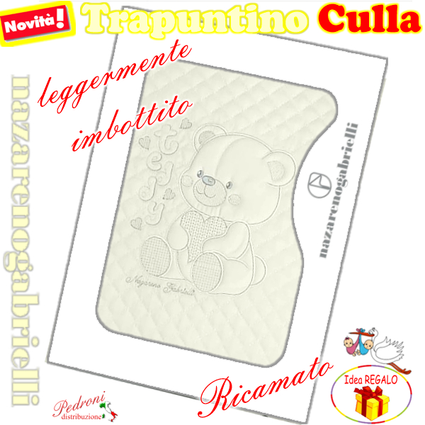 Trapuntino CULLA RICAMATO art.NG-433 Panna