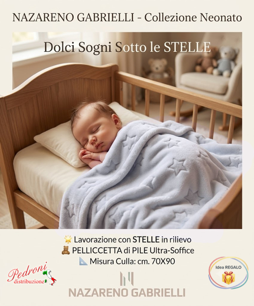 Copertina CULLA in PILE "STELLE in rilievo" NG-4723 CIELO Copertina CULLA in PILE "STELLE in rilievo" NG-4723 CIELO