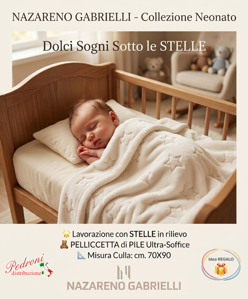 Copertina CULLA in PILE "STELLE in rilievo" NG-4723 PANNA