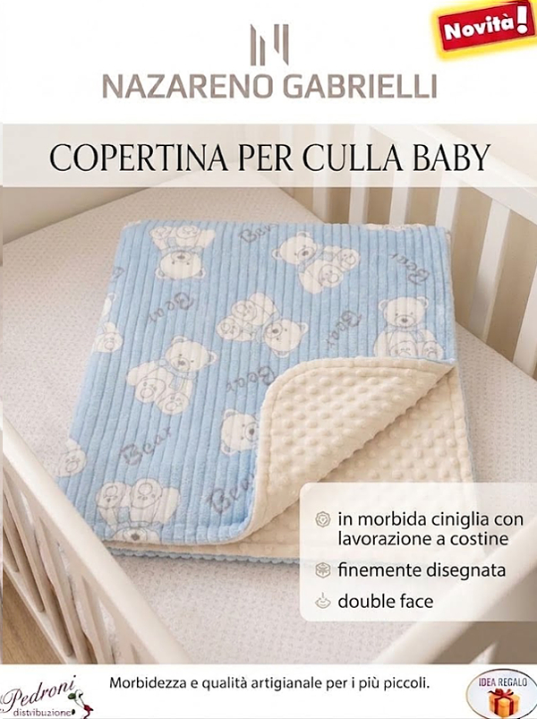 Copertina CULLA "DOUBLE FACE" NG-4728 CIELO