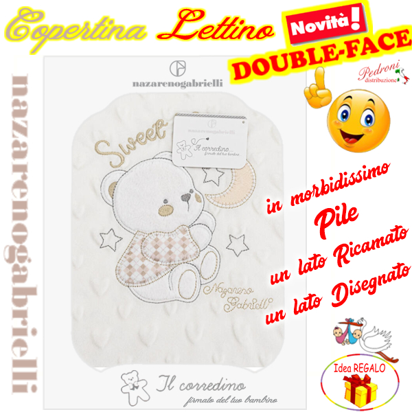 Copertina LETTINO Pile "DOUBLE-FACE" NG-552 PANNA