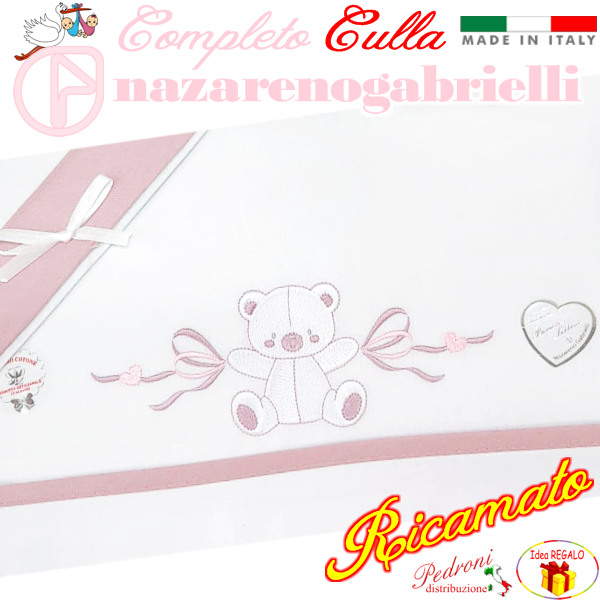 NAZARENO Completo CULLA ricamato NG91.31 Bianco/Amaranto