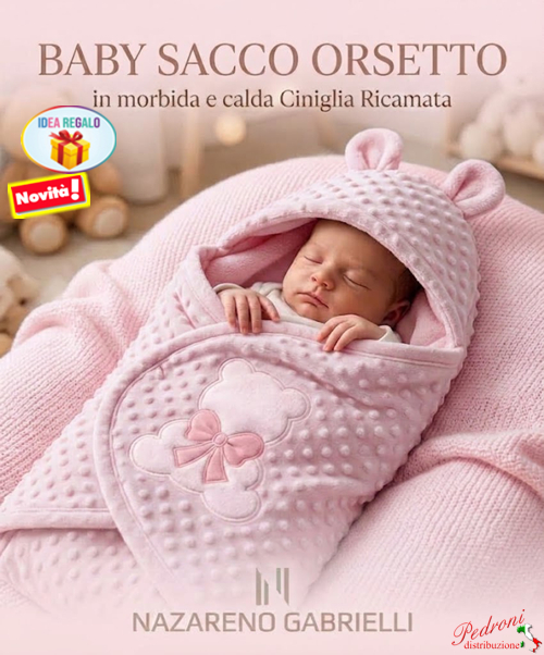 * CINIGLIA * Baby sacco " ORSETTO " NG5794 Dis.1 ROSA
