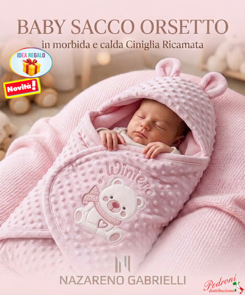 * CINIGLIA * Baby sacco " ORSETTO " NG5794 Dis.2 ROSA