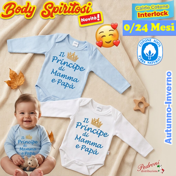 *PRINCIPE* Body M/L CALDO COTONE Interlock 0/24 mesi XNO-122 *PRINCIPE* Body M/L CALDO COTONE Interlock 0/24 mesi XNO-122