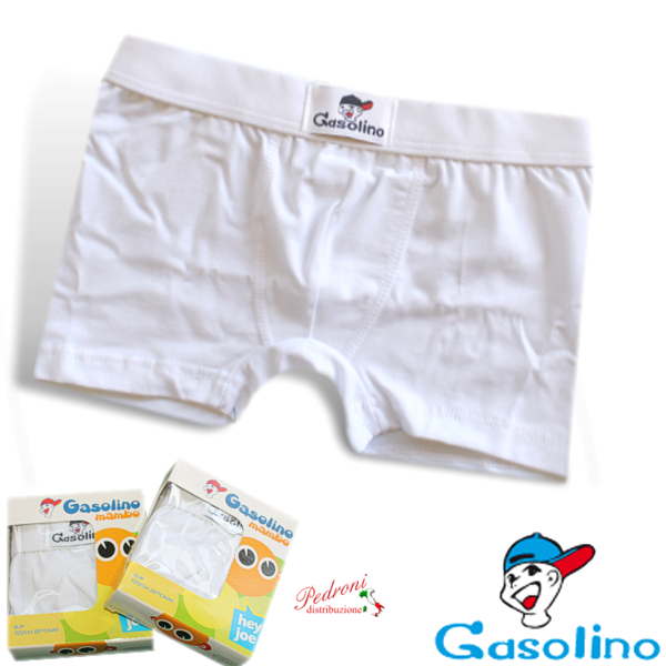GASOLINO Boxer bimbo COTONE 800/F Bianco TAGLIA 6 ANNI GASOLINO Boxer bimbo COTONE 800/F Bianco TAGLIA 6 ANNI