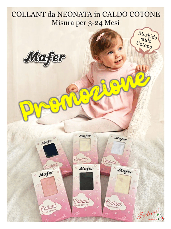 *PROMOZIONE* Collant in CALDO COTONE 3/24 mesi 2849 in 5 colori