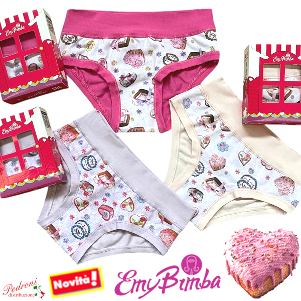 E M Y Slip bambina COTONE Art.B2980 TAGLIA 7 ANNI