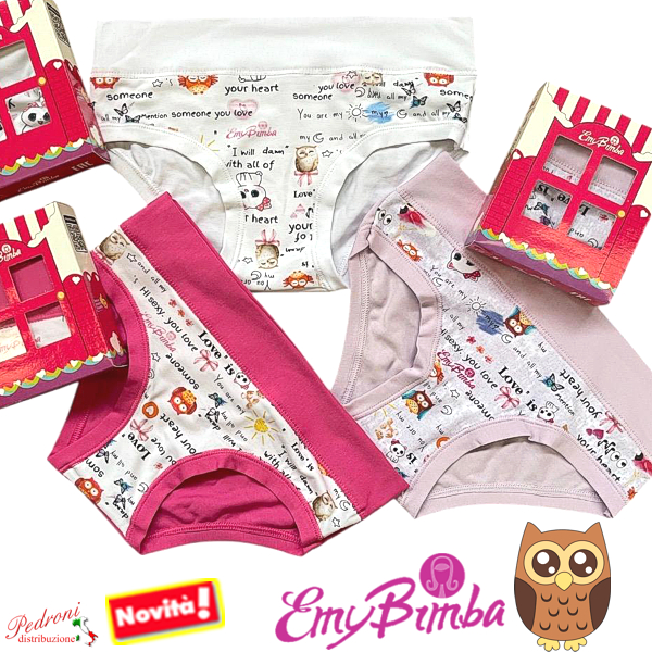 E M Y Slip bambina COTONE Art.B2990 TAGLIA 5 ANNI