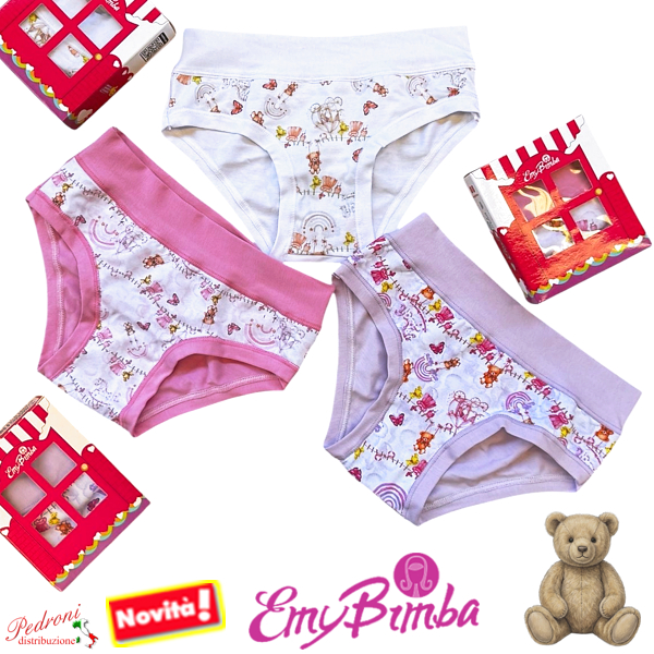 E M Y Slip bambina COTONE Art.B2998 TAGLIA 4 ANNI