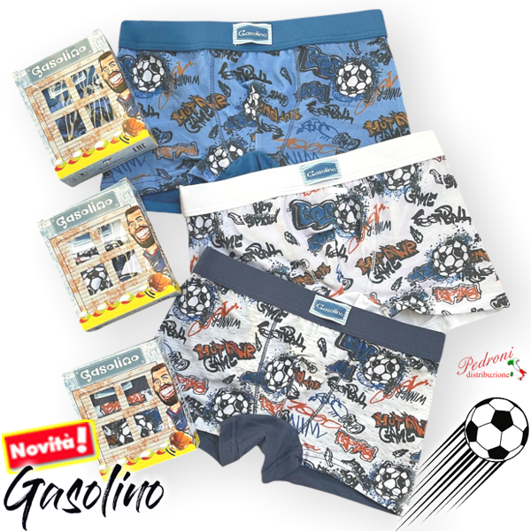 GASOLINO Boxer bambino COTONE art.U3742/F TAGLIA 6 ANNI