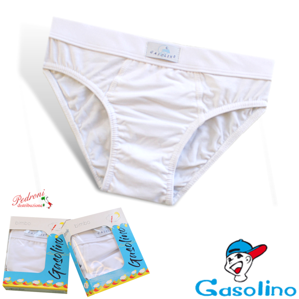 GASOLINO Slip bimbo COTONE U801/F Bianco TAGLIA 2 ANNI